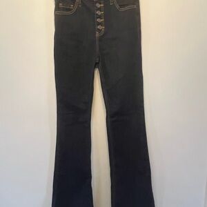 CELLO, High-Waist Dark Women's Jeans with Button Fly